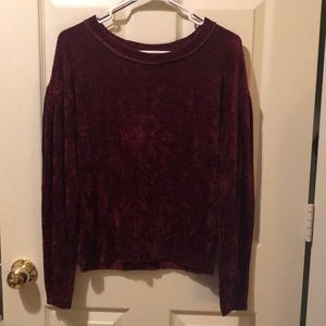 Free People Crushed Velvet Long Sleeve